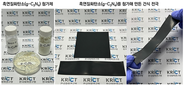 연구팀이 개발한첨가제 및 완성된 전극