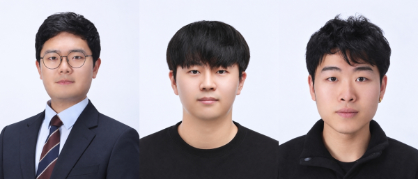 연구팀 (왼쪽부터) 단국대 김세영 교수, 김상윤 석사, 진신저 석사