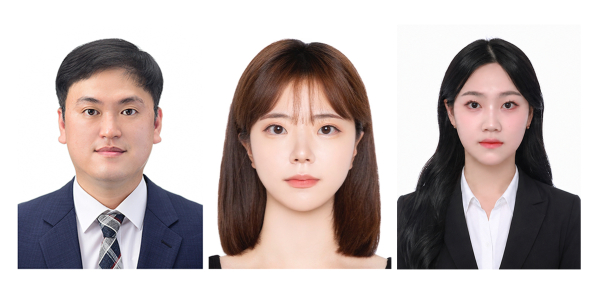 (왼쪽부터) 심영석 교수, 박시온·이은솔 대학원생