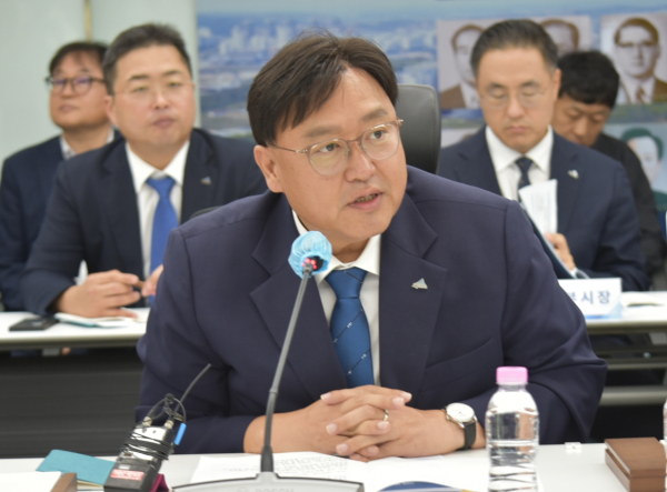 환영사 하는 조상호 세종시장