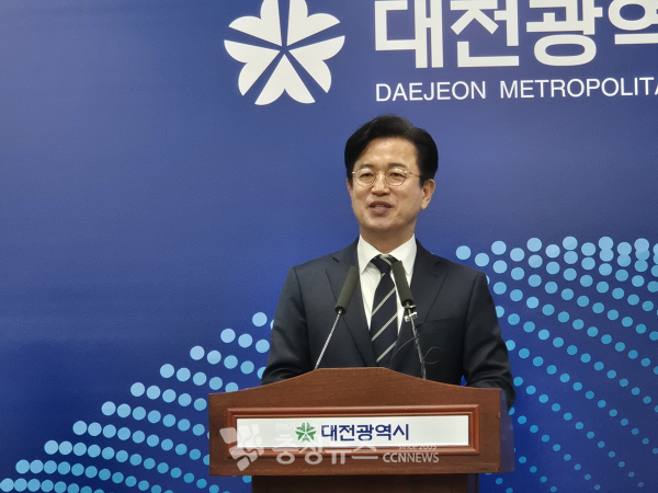 허태정 대전시장 취임 100일 기자회견.