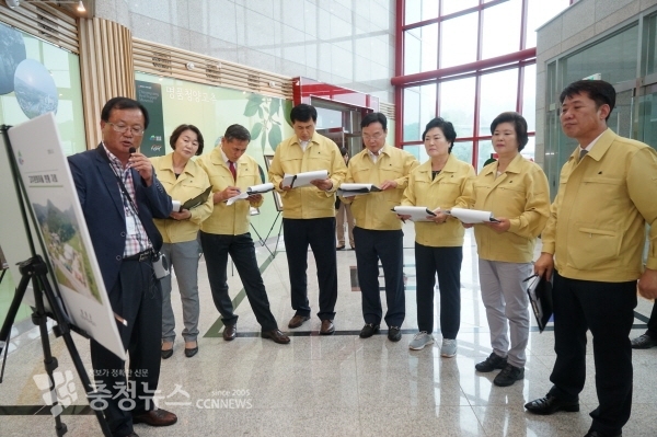 청양군의회 현장방문 모습