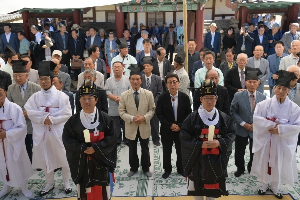 돈암서원, 세계문화유산 등재를 고(告)하는 고유제행사에 참석한 양승조 도지사와 황명선 논산시장