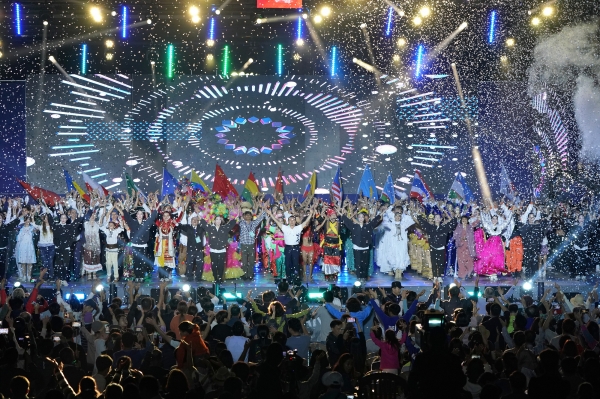 29일 천안삼거리공원에서 열린 천안흥타령춤축제2019 폐막식 모습