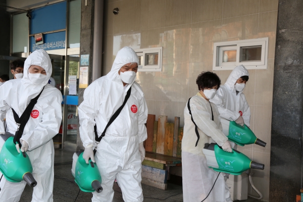 코로나19 방역 모습