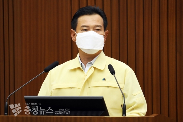 5분 발언하는 김원식 세종시의회 의원 / 충청뉴스 최형순 기자