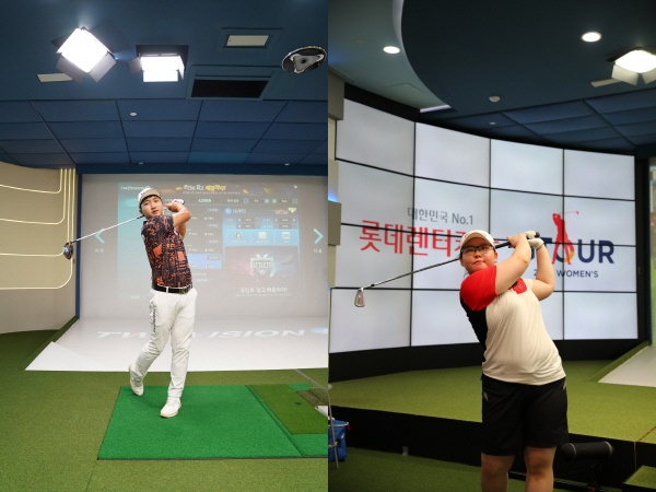 (좌) GTOUR 주요 활동 선수 김홍택 선수, (우) 정선아 선수