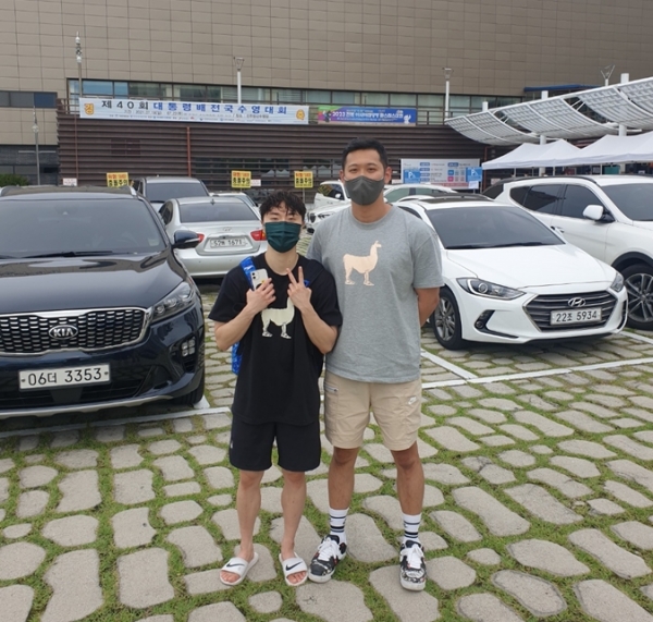(왼쪽) 고미소 선수 (오른쪽) 조재현 수영감독