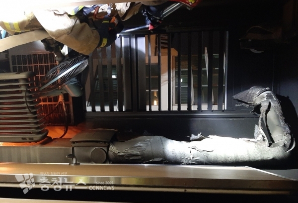 에어컨 실외기 화재진압