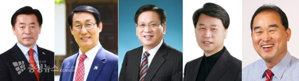 왼쪽부터 이종화, 이영록, 채현병, 이상근, 한기권