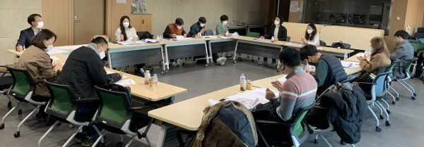 세종시 공립 대안학교 위탁기관 늘벗학교 개원 준비 지원단 협의회가 진행되고 있다.