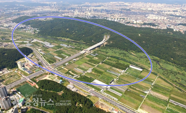 갑천생태호수공원 조성사업 현장