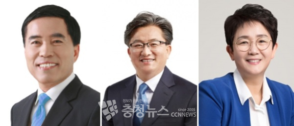 대전 현직 구청장들. (왼쪽부터) 황인호 동구청장, 정용래 유성구청장, 박정현 대덕구청장.