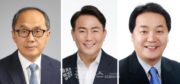 민주당 대전 서구청장 경선 후보. (왼쪽부터) 송석근, 유지곤, 이선용 예비후보.