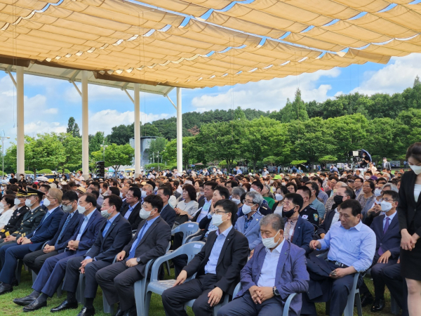 박경귀 아산시장 취임식에 참석한 내빈들/박동혁 기자