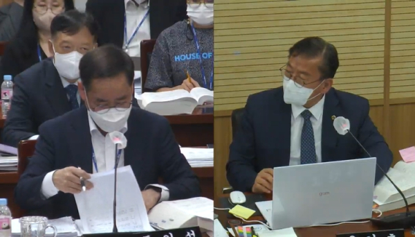 좌로부터 이홍준 자치행정국장, 유인호 행정복지 부위원장