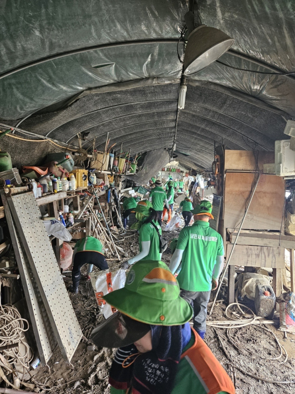 당진시자율방재단 수해복구 봉사활동 (22일)
