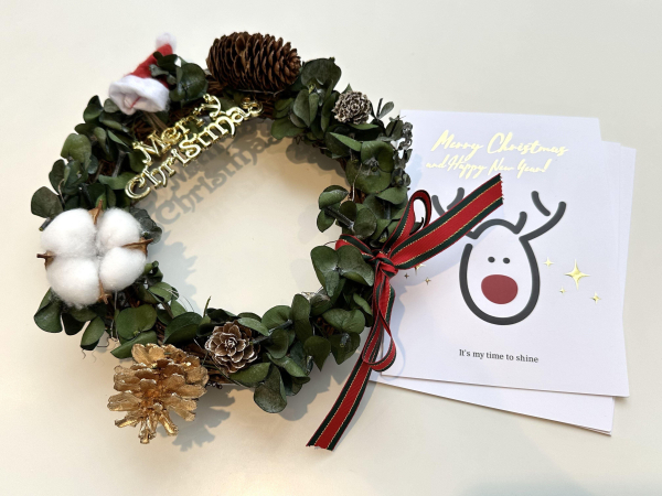 임직원 재능 기부 봉사 크리스마스 리스 만들기 진행