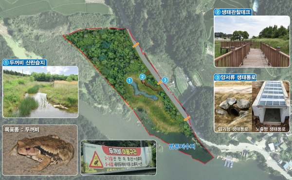 (방동저수지) 두꺼비로드킬 저감 및 생태개선사업 이미지