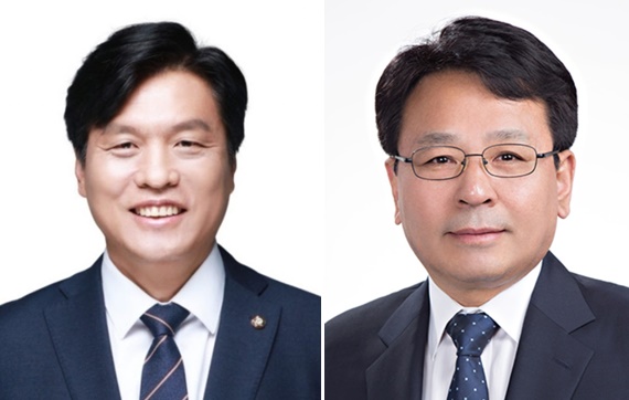 더불어민주당 제22대 총선 대전 유성구갑 예비후보 (왼쪽부터) 조승래 의원, 오광영 전 시의원