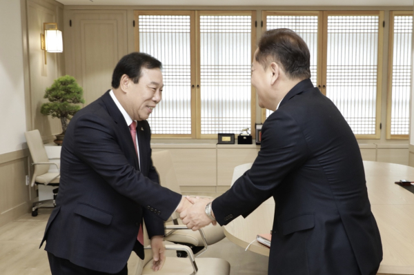 최민호 시장이 이상민 행안부장관 면담 모습