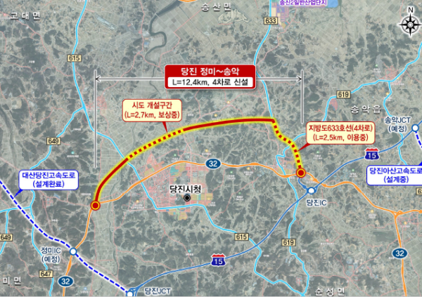 정미~송악 위치도