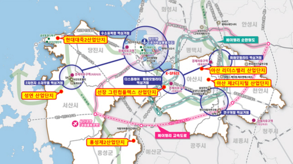 올해 승인을 추진하는 6개 산단 위치도