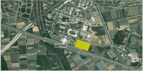 김천구미역 유휴부지 위치도