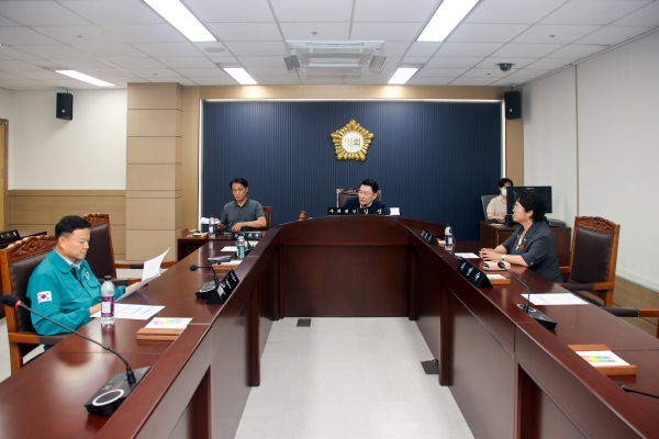 지난 22일, 제111회 당진시의회(폐회중)의회운영위원회 개최 모습