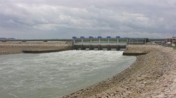 대호담수호 방류 전경