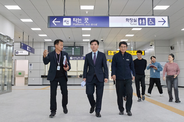 조일교 아산시장 권한대행, 서해선 인주역사 현장점검