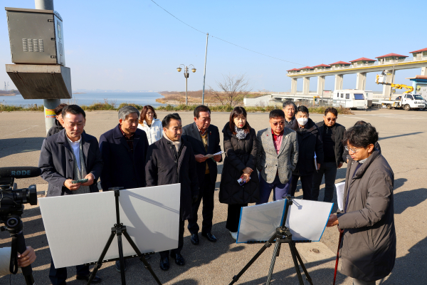 석문방조제 주차장 일원 방문