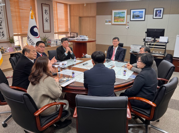 태안아이더드림수당 관련 보건복지부와의 면담 진행 모습