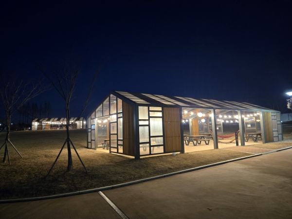 성성호수공원 파빌리온 조명 설치