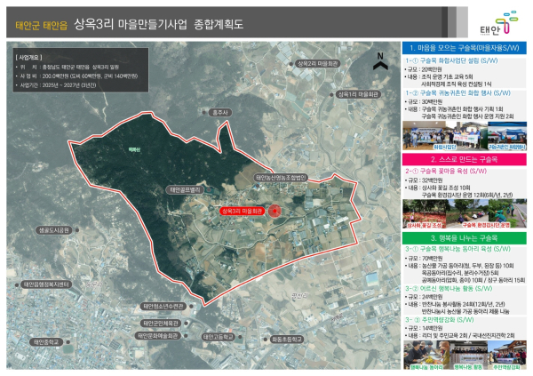 태안읍 상옥3리 사업 계획도.