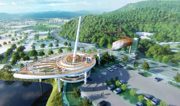 아산 신정호 지방정원 하늘길 가상이미지./아산시 제공