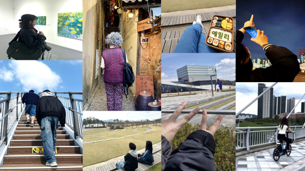 홍익대 세종캠 디자인컨버젼스 학부 관광코스 발굴 현장답사 모습