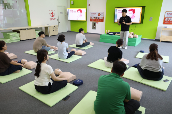 교육청 근무 직원 대상 안전체험교육 운영 모습