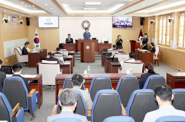 5일, 태안군의회 본회의장에서 열린 제314회 임시회 모습
