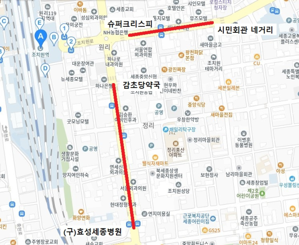 설 맞이 전통시장 주정차 단속 유예 위치도