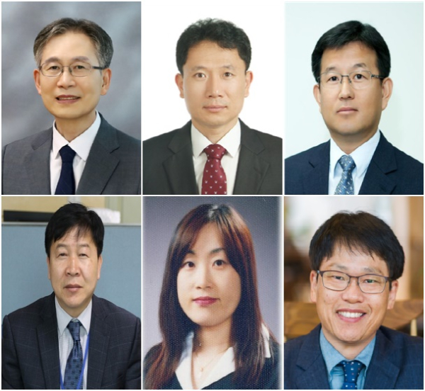 (위줄부터 시계방향) 조성만 대전서부교육지원청 교육장, 윤창호 대전교육과학연구원장, 안효팔 대전광역시교육청 초등교육과장,류재상 대전특수교육원장, 박광순 대전교육연수원장, 조진형 대전동부교육지원청교육장.