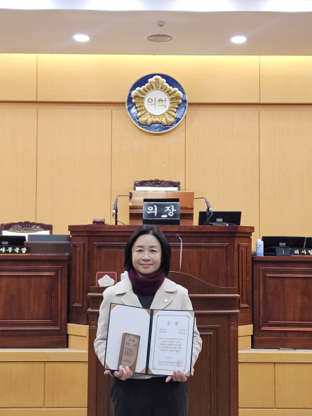 한석화 의원, ‘전국여성지방의원네트워크 풀뿌리 우수의정 사례’ 생활 정치 분야 최우수상 수상