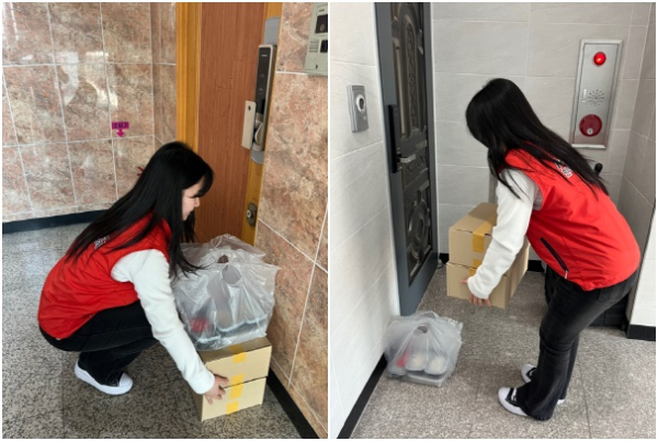 월드비전과 함께  ‘사랑의 도시락’ 배달 봉사 모습