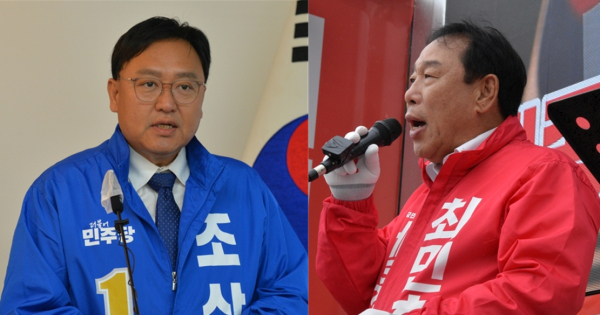 좌로부터 조상호 세종시장 후보, 최민호 세종시장 후보