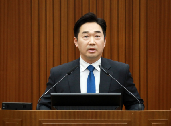 5분 발언하는 세종특별자치시의회 김재형 의원(고운동, 더불어민주당)<br>
