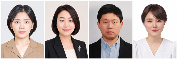 왼쪽부터 영어영문학과 김유진교수, 상담심리학과 이성원 교수, 역사교육과 이상훈 교수, 교수학습셕신센터 이승영 연구교수.