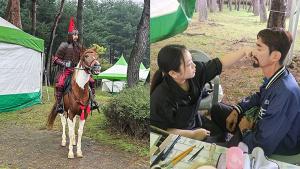 백제문화제 분장 참여 현장